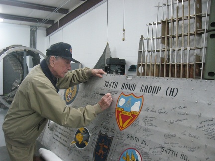 Wallace Storey Signing the Wing Panel, 9 Feb 2014