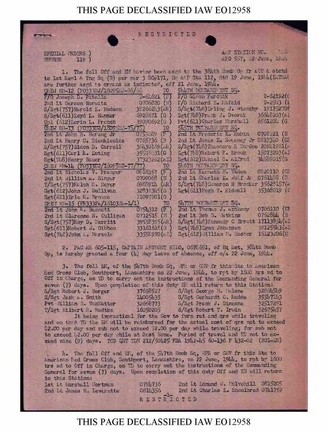 Station 106, Special Order# 119, 22 JUNE 1944 page 1