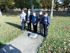 Five Veterans at the 384th plaque.
