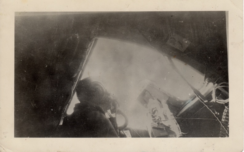 On a Mission, Russell Don Reams at left waist gun of B-17 based at Grafton Underwood 016.jpg