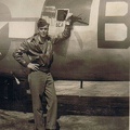 Russ Reams beside B-17