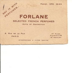 Perfumery card