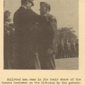 Morgan Francis Hickey receiving the French Croix De Guerre in early May, 1945.