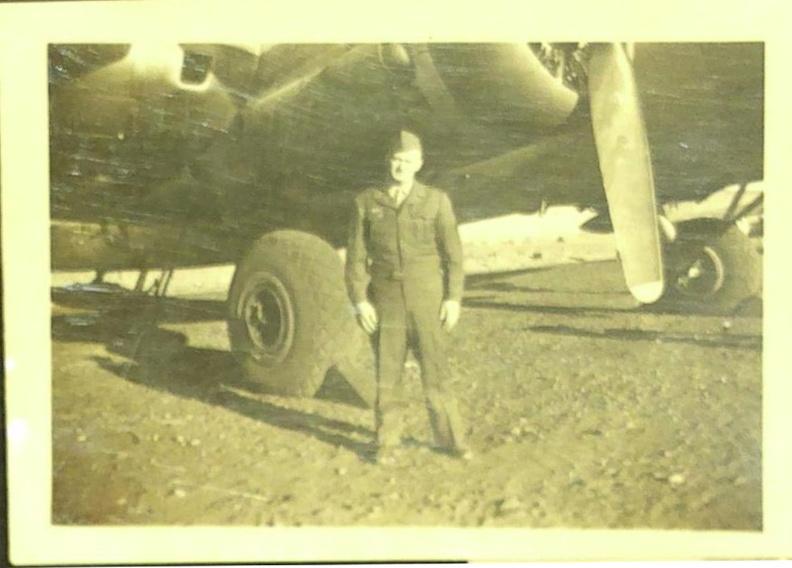 Bakalarski at Biarritz with B-17, front.jpg