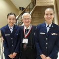 Johnny Wearing, 96th Bomb Group with two young Airmen