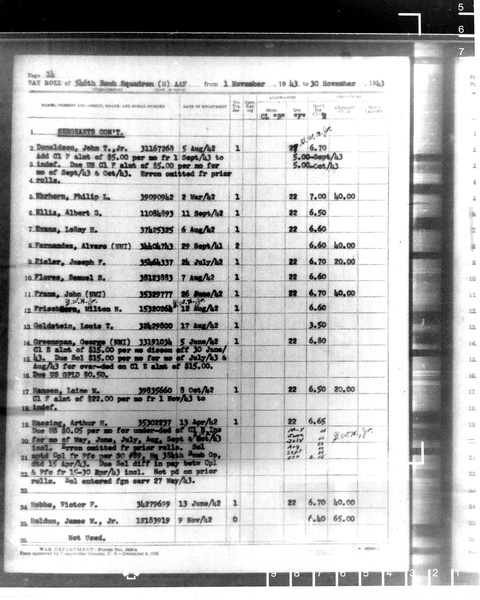 384th Wartime Documents / Unit Personnel Rosters / 546th BS Rosters ...
