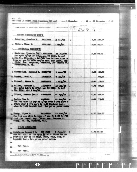 384th Wartime Documents / Unit Personnel Rosters / 546th BS Rosters ...