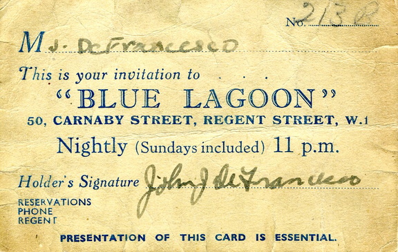 Blue Lagoon Card