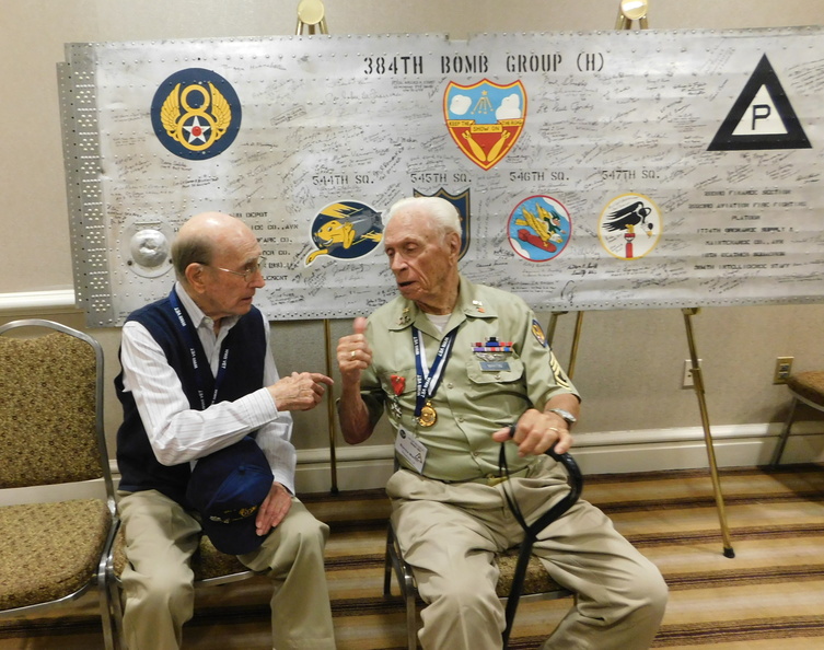 Two Warriors. One Flew on the First 384th BG Mission and One Flew on the Last Mission.JPG