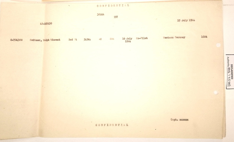 SWITZER, R V 3 Img0027 FROM S-1 FILE 1944-07-17