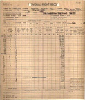 Melvin Hedrick Student Flight Record November 1943