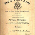 Melvin Hedrick Training Command Diploma