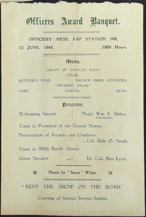 OFFICER AWARDS BANQUET INVITATION