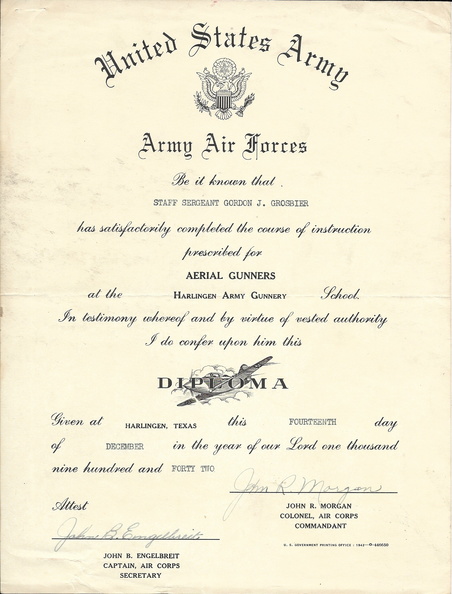 Diploma, Gunnery School.jpg