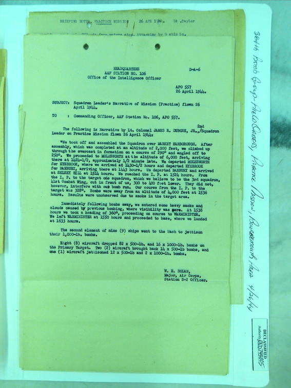 1944-04-26 Practice Grapefruit Mission 1722-36-007