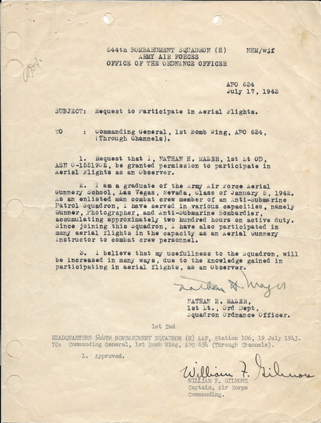1943-07-17 Request To Participate in Aerial Flight.jpg