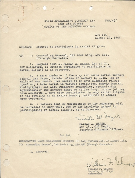 1943-08-17 Request To Participate in Aerial Flight.jpg