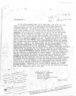 1944-07-24 RECOMMENDATION FOR MAZER AWARD BY RICHARD K CROWN