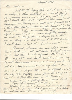 Letter, Palazzo to Mazer 1998-08-11, with photo on back