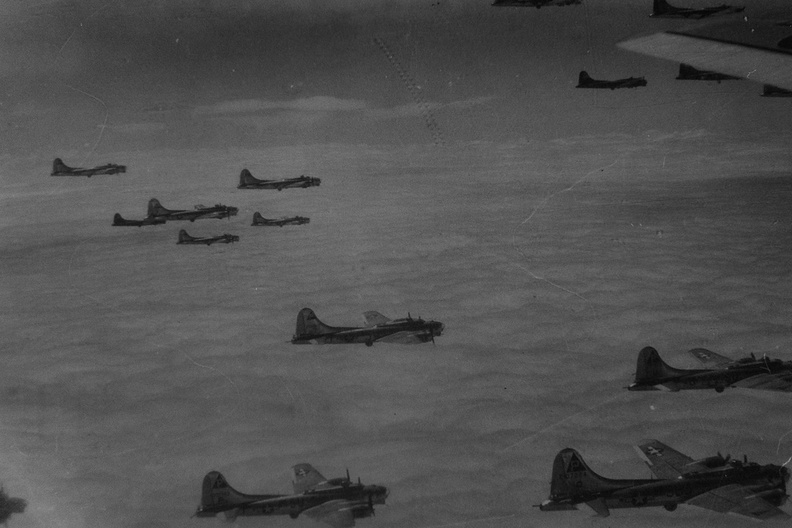 B-17s of the 384th in flight