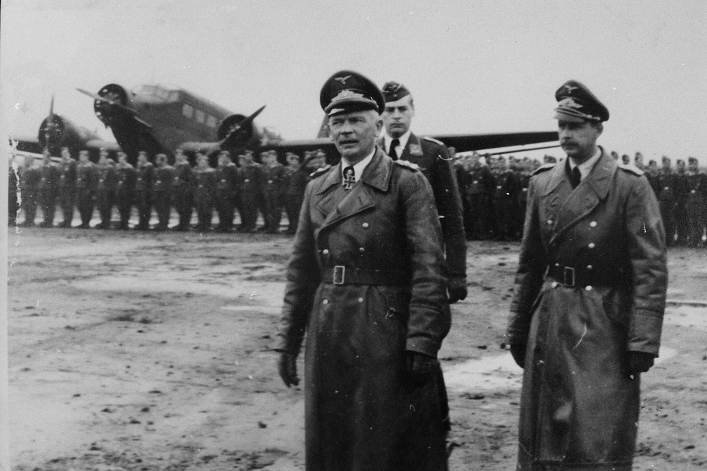 KG 51 assembly, von Richtofen, Nikolayev Airfield, JU-52 in rear