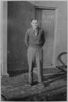 Unidentified man in front of the Flight Offices building