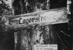 Lagerstrasse sign in Weilhardt Forest, POWs