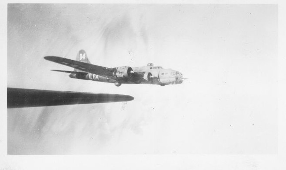 single B-17 in flight