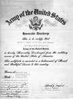 Honorable Discharge Certificate