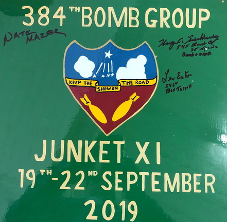 Junket XI -- commemorative sign
