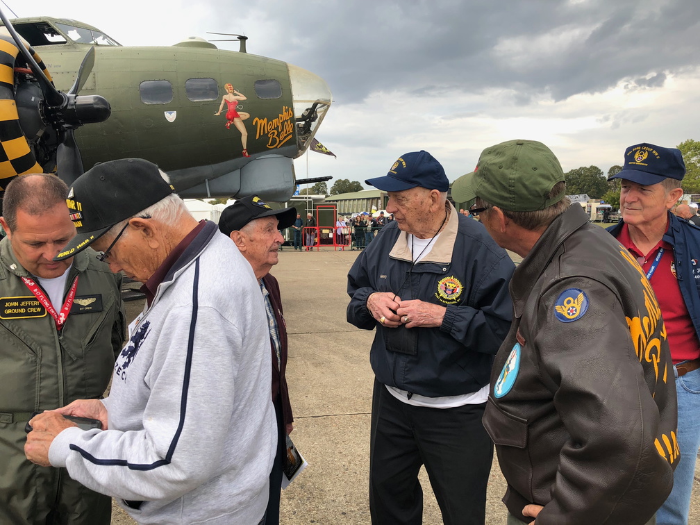 Junket XI -- Sally B crew visit with 384th vets