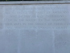 Junket XI -- Madingley -- inscription to those lost