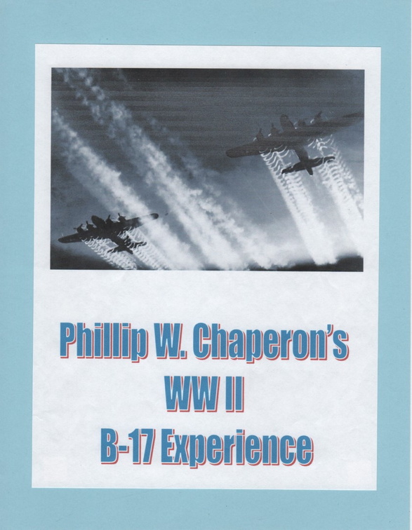 Phil Chaperon experience WW2 cover page