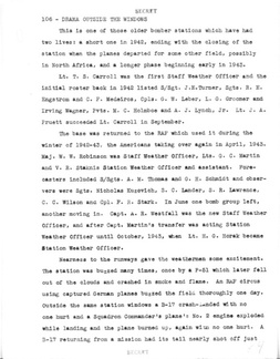 (2) 18TH WEATHER DETACHMENT 106 UNIT HISTORY - PAGE 1 OF 2