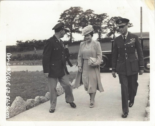 1944_07_06 King George VI and Queen Mum Visit 547th BG Grafton Underwood
