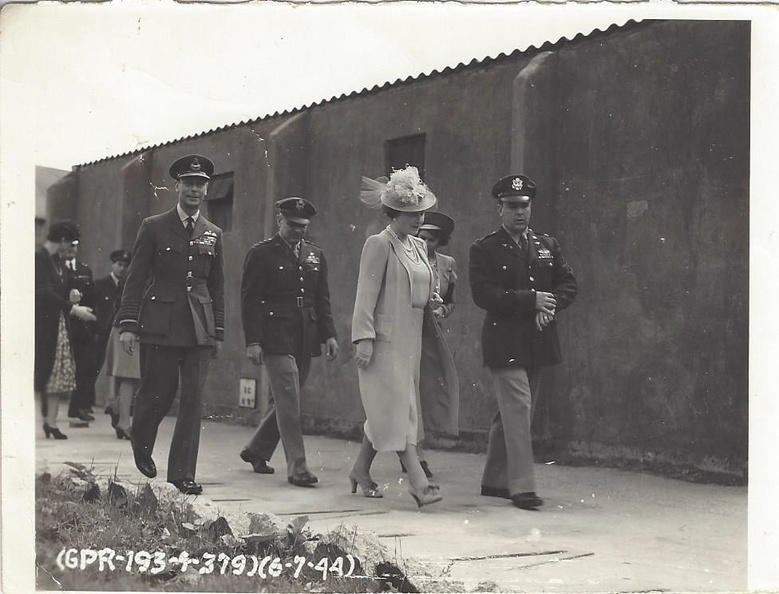 1944_07_06 King George VI,  Queen Mum, and Jimmy Doolittle Visit 547th BG Grafton Underwood II.jpg