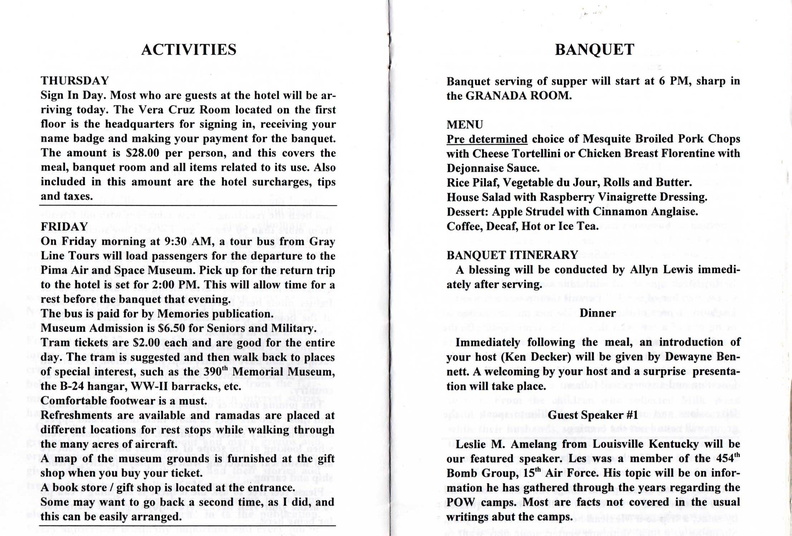 Reunion Booklet, pages 1 & 2