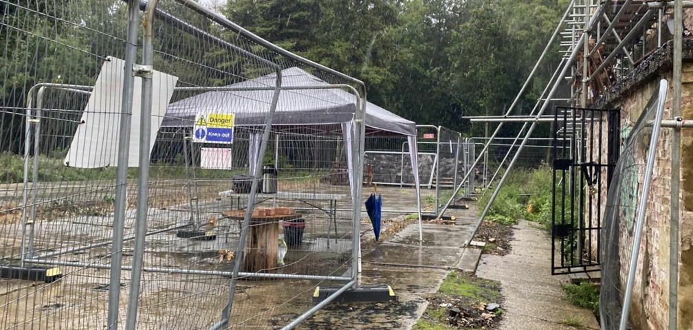 Thankfully the Gazebo was on site
