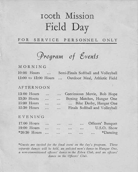 1944-05-15 100th Mission Field Day Invitation, front.jpg
