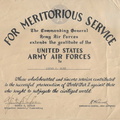 1945 MERITORIOUS SERVICE CERTIFICATE