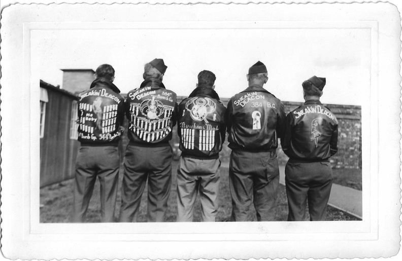 Five A2 Jackets L-R Robert D Grindell, Erling Nielsen, George Adams, Elmer S. Witherspoon, Henry Snyder.jpg