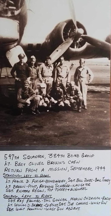 Bert O. Brown Crew, September 1944 Mission