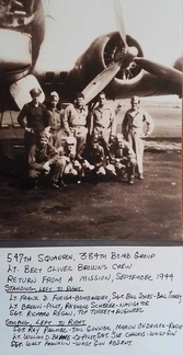Bert O. Brown Crew, September 1944 Mission