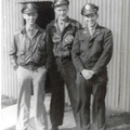 Lt. Leif Ostnes on left, others unknown, 1945