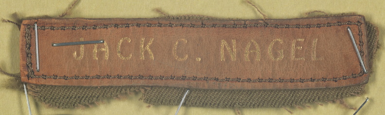 Jack C. Nagel, Leather Name Tape.jpg