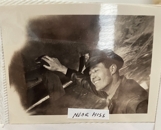 Dad B-17 near miss photo