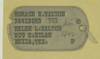 Horace M. Walton, ID Tag