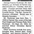 George F. Ruckman Obituary