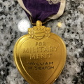 William H. Sexton Purple Heart, rear