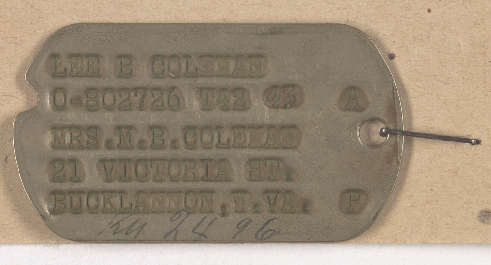 Lee B. Coleman ID Tag